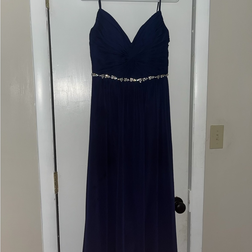 Davids Bridal Prom Dark Blue Dress